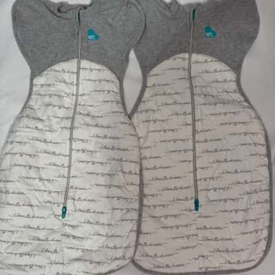Like new 2x Love to Dream Newborn 2.2-3.8kg swaddle made for cool weather
