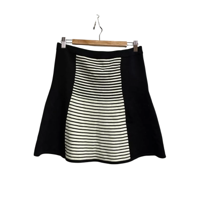 Portmans Women’s Size 12 Black and White Striped Centre Skirt