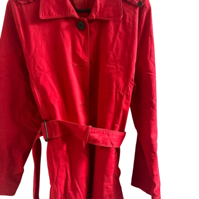 Gordon Smith Womens  Size L Trench Coat Red 