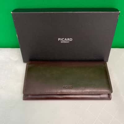  PICARD (Germany) Schoko Porto Ladies Long Leather Wallet - Brown (RRP $226)
