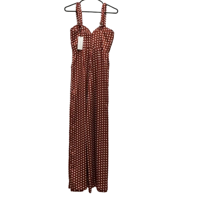 Sheike Womens  Size 8 Jumpsuit Brown / Cream / Polka Dot 