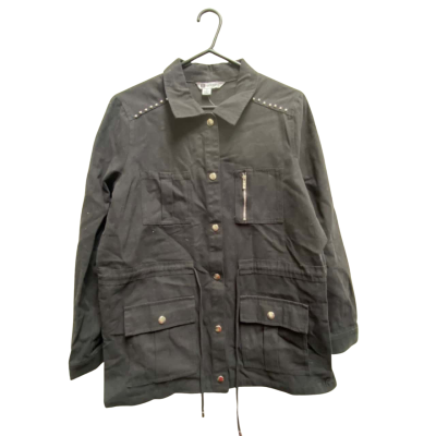 Rockmans Womens  Size 12 Denim Jacket Black  