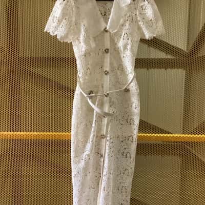  Womens  Size 0-3m Bodycon Dress Off White 
