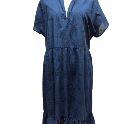 Katies Womens  Size 10 Short Sleeve Dress  Navy Blue 