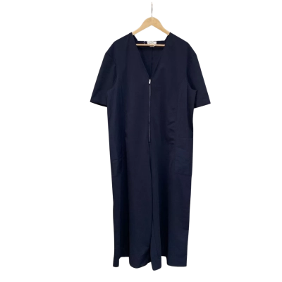 COS Womens  Size L Wide Leg Jumpsuit Navy Blue 