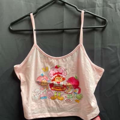 Romwe Womens Size XL Strawberry Shortcake Cami Top