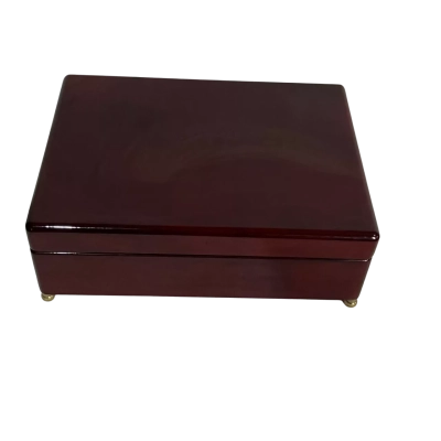 Teak looking mirroored Jewelry Box  