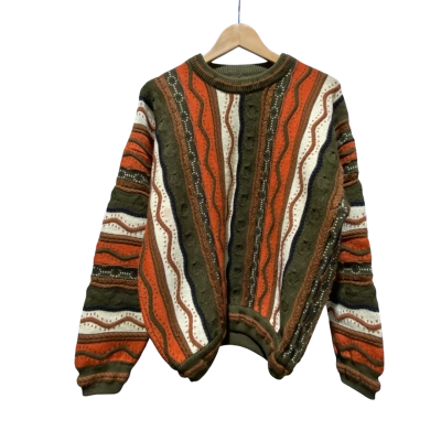  Vintage Corroboree 100% Pure New Wool Knitted Mens  Size M Crew Neck Jumper 