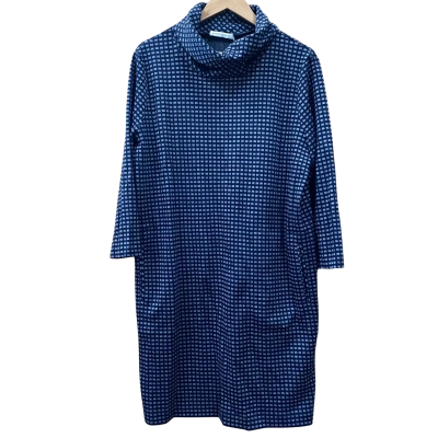 Sportscraft Grey Print Turtleneck Dress Size 14 