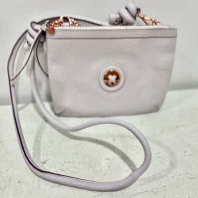 Mimco Leather Lilac Cross Body Bag 