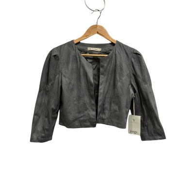 Jorge Womens Size 12 Grey Cropped Jacket