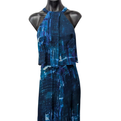 Saba Womens Silk Sleeveless Blue Dress Size 6