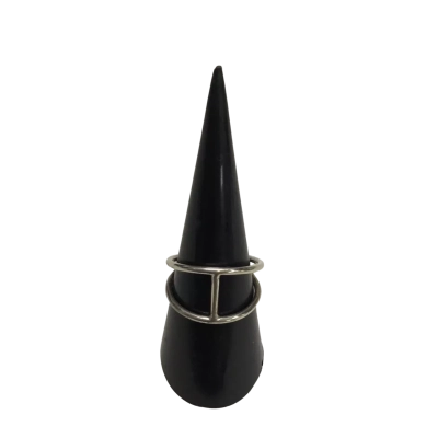 925 Silver Geometric Handcrafted Double Band Ring