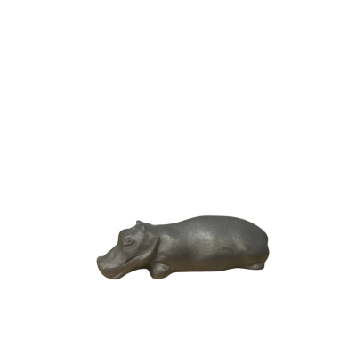 Small Vintage Selangor Pewter Hippopotamus 