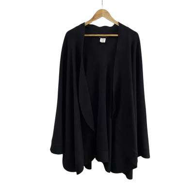  Womens Milano Designer Knitwear  Size S Knitted Ruana Black 