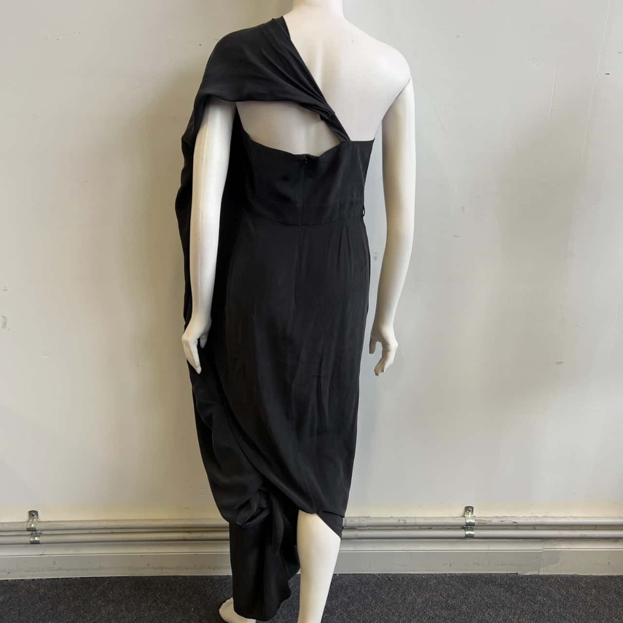 strapless open back dress Zimmermann Alight Asymmetric Midi Dress Yellow One Shoulder  Naked Pear