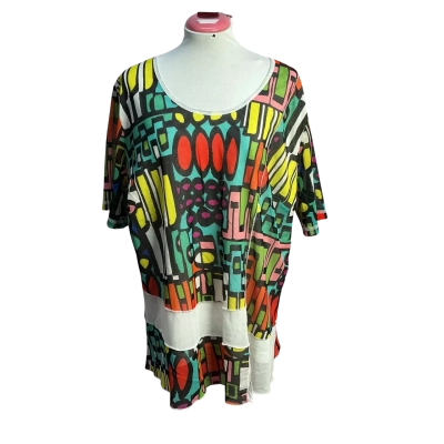 Taking Shape Womens  Size M Short Sleeve Top Multicoloured / Pattern 