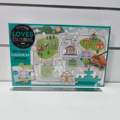 Everyone Loves Colouring: 100-Piece Colour-In Jigsaw Puzzle Sealed As New 