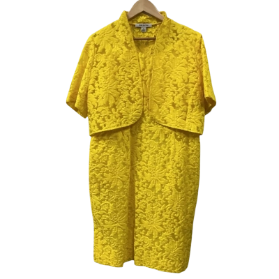 Perri Cutten Womens  Size 18/XL Sleeveless Dress Yellow