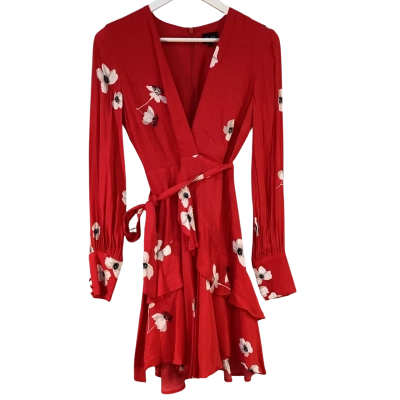 Bardōt Womens Size 8 Midi Dress Red 