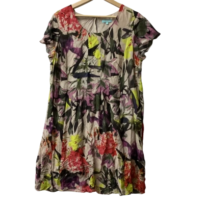 Blue Illusion Womens  Size 16 Casual Dress Floral J