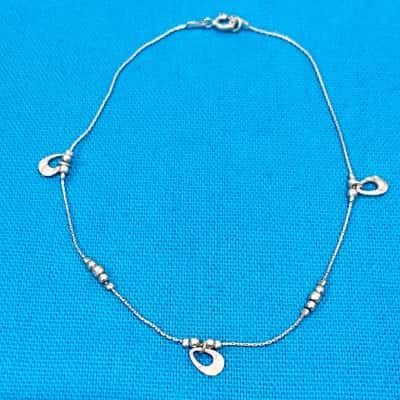 925 Silver Large Ankle/Bracelet Made in Italy