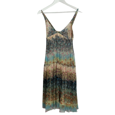 Scanlan Theodore Womens  Size 8 Midi Dress / Shoestring Strap Dress Multicoloured 