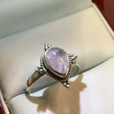  Womens S/Silver Moonstone Ring