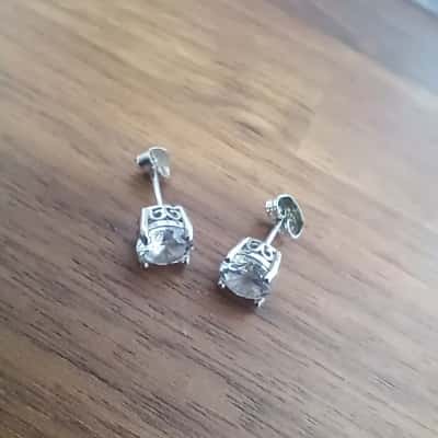 Very Sparkly earrings Stamped '925'