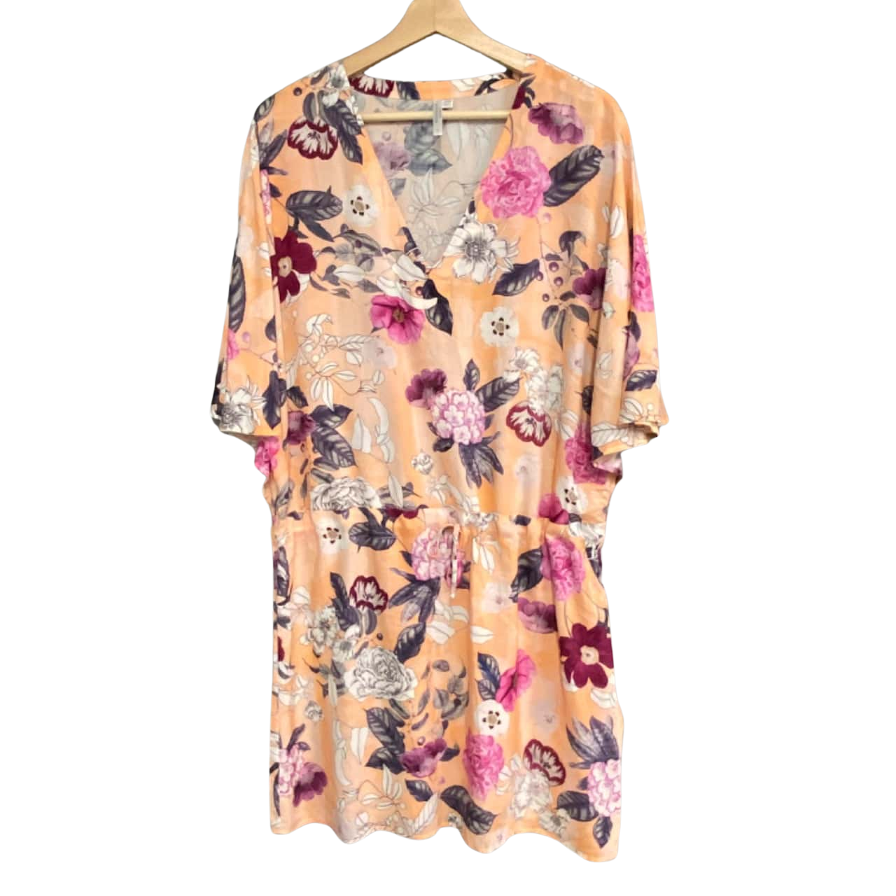 Seafolly Womens Size S Kaftan /Cover Up Floral / Orange (s)