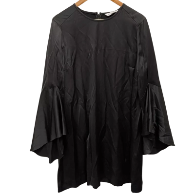 Veronika Maine Black Long Flared Sleeve Dress Size 14