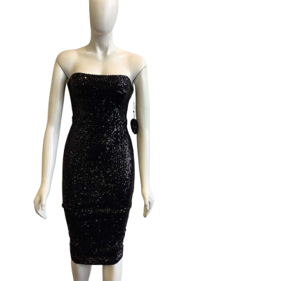 BNWT Nookie Women's Brand Size L Fantasy Midi Dress Black  