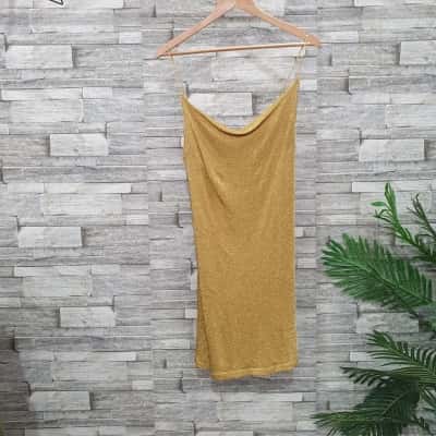 Bardot Womens  Size M/L Mini Dress Gold 