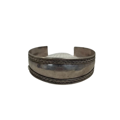 Vintage Sterling Silver (925) Adjustable Cuff Bangle (23 grams)