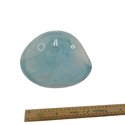 Aqua Blue Coloured Glass Dish