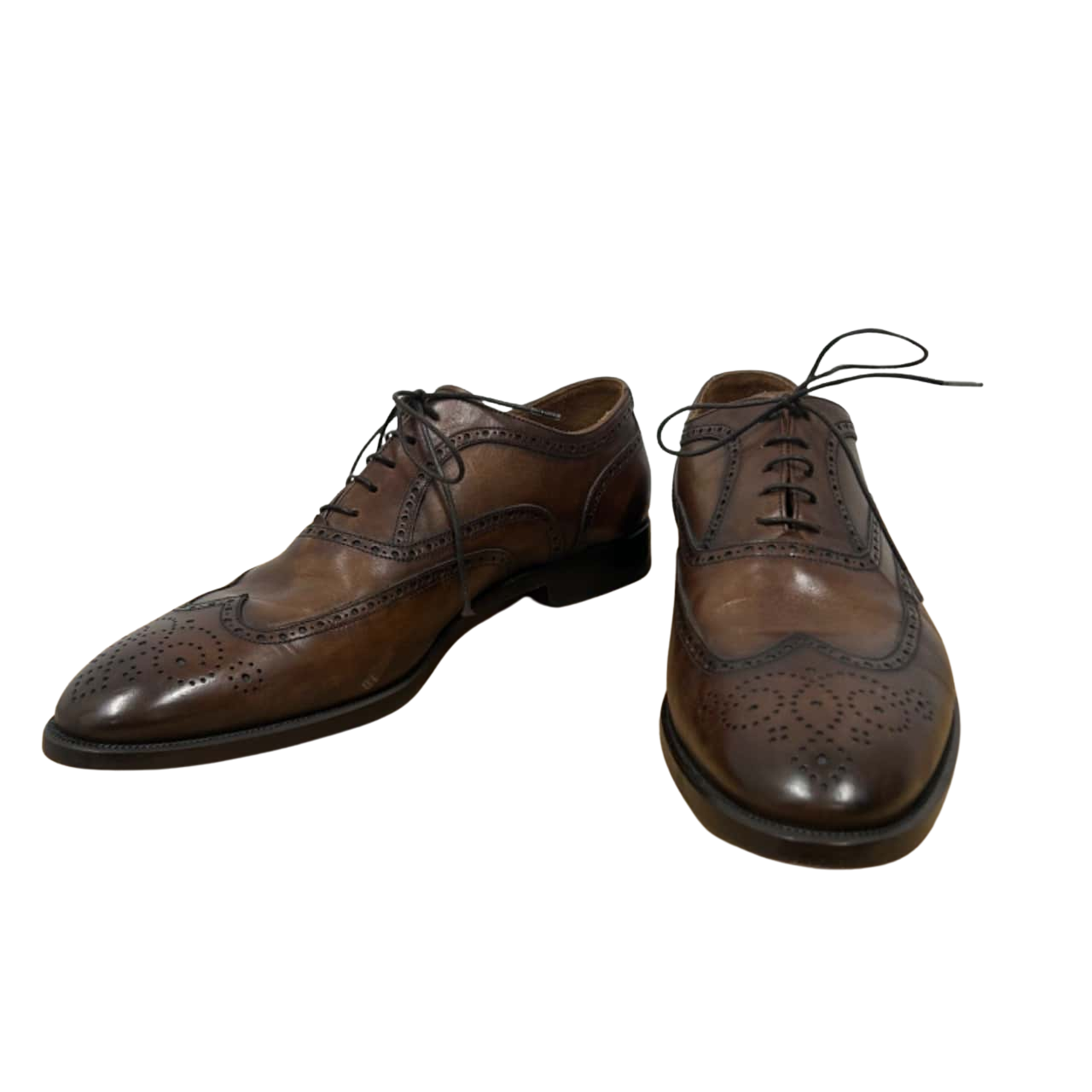 Suit Supply Mens Size 45 Brown Italian Leather Shoes