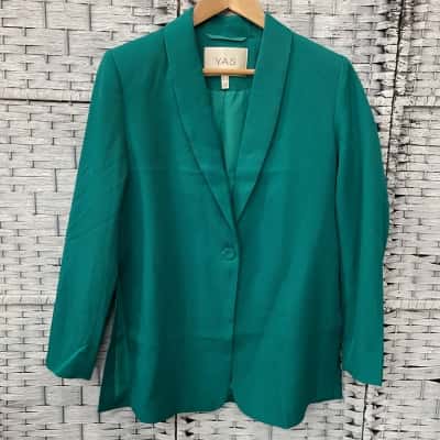 Y.A.S. Womens  Size M Blazer Teal 