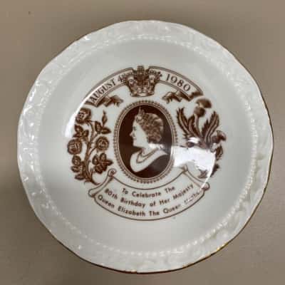 Royal Albert Queen Elizabeth 80th birthday commemorative plate