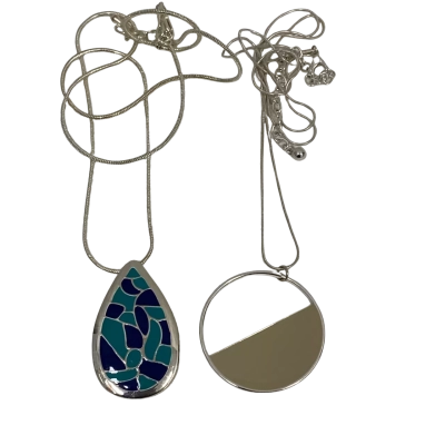 Women's Long Necklaces 2 Pieces Beige / Blue Costume Jewellery 