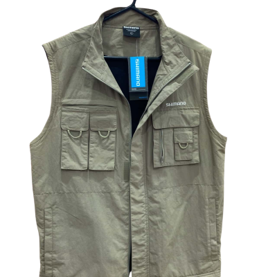 SHIMANO Fishing, Mens  Size L Vest Khaki 