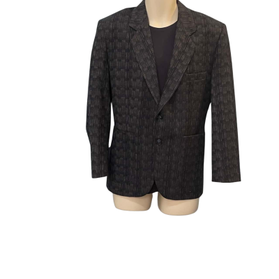  Mens  Glenmaison Size XL Blazer Navy Blue / Pattern / White 