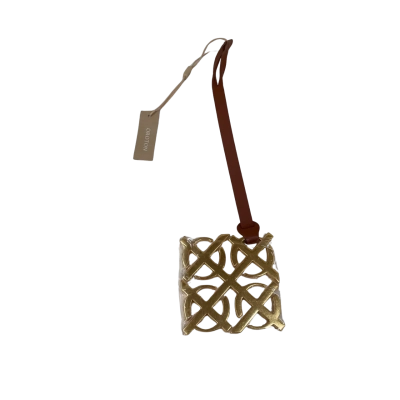 Oroton Logo - Brandmark Bag Charm - Brass/Brandy O - NEW