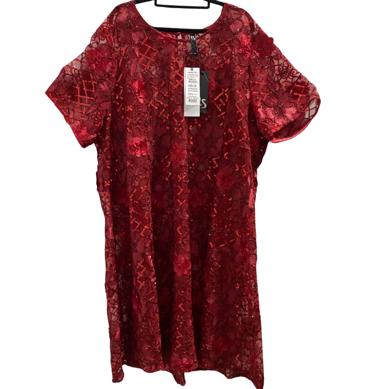 BNWT Taking Shape Womens Size 24 sheer Red Florente Sequin Cocktail Dress  RRP $249.95 (s) - New With Tags