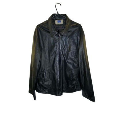 Vera Pelle Made in Italy Mens Leather Jacket Size XL Black  