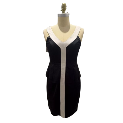 Review Marcia dress Womens  Size 10 Midi Dress Black  / White 