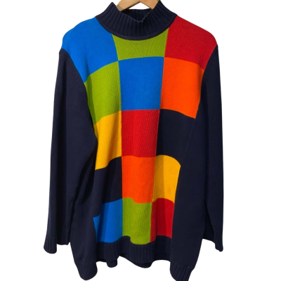 Jones New York Size XXXL Multicoloured Knit Jumper