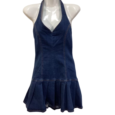 BNWT Cotton On Womens Size 8 Kori Hysteric Blue Denim Halter Dress