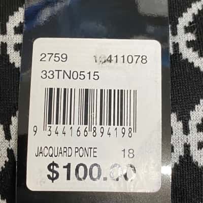 Trent Nathan Womens  Size 18 Black  / White Dress