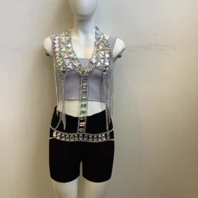 COSTUME - Womens Body Chain Embellished Harness  #49