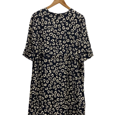 Hobbs Size 12 TUNIC/ 3/4 Length Sleeve/Midi  Dress Navy / Beige RRP €130.00
